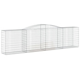 Kosze gabionowe, 6 szt, 400x50x100/120 cm, galwanizowane żelazo