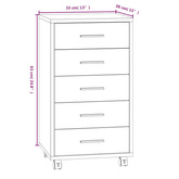 Szafka z szufladami i kółkami, czarna, materiał drewnopochodny