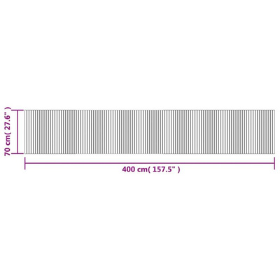 vidaXL Dywan prostokątny, jasny naturalny, 70x400 cm, bambusowy