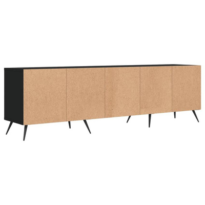 vidaXL Szafka pod TV, czarna, 150x30x44,5 cm, materiał drewnopochodny wariant 4