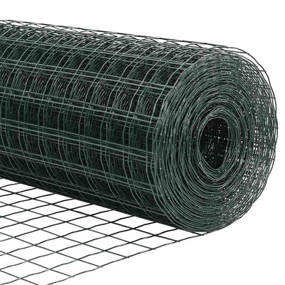 Ogrodzenie Euro 1 x 25 m Żelazo pokryte PVC zielony