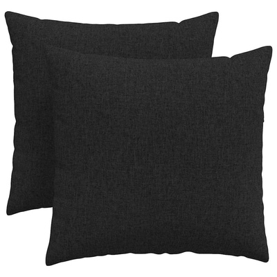 Poduszki na sofę 2 pcs Czarny 45 x 45 cm tkanina
