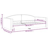 Sofa z funkcją spania, kremowa, 100x200 cm, obita tkaniną