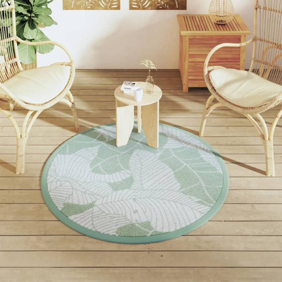 vidaXL Dywan na zewnątrz, zielony, Ø120 cm, PP