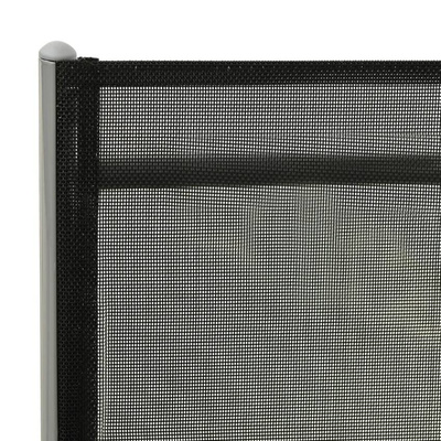 vidaXL Składany leżak, tworzywo textilene i aluminium, czarno-srebrny