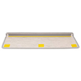 Samoprzylepne nakładki na schody 15 szt., 65x21x4 cm, platynowe