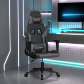 vidaXL Fotel gamingowy, czarno-szary, sztuczna skóra wariant 5
