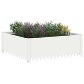 Krawężnik do trawnika 100 x 100 x 35 cm Stal Biały
