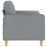 Sofa 2-osobowa, jasnoszara, 140 cm, tapicerowana tkaniną