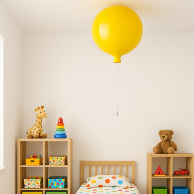 Lampa wisząca Abigali Baloon E27 do pokoju dziecięcego 20cm żółty