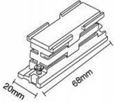 ŁĄCZNIK LINIOWY DO SZYNOPRZEWODU 3 FAZOWY BIAŁY CZARNY ULAC205 ULAC206-