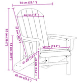 Krzesło Adirondack Czarny HDPE