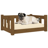 vidaXL Legowisko dla psa, miodowy brąz, 65,5x50,5x28 cm, lita sosna