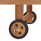 vidaXL Leżak z poduszką, lite drewno tekowe, ciemnoszary