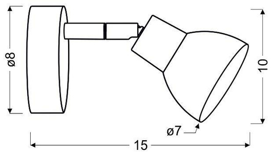 Lampa kinkiet główka okrągła 1E z przegubem KD system 1X5W biały  ROY 91-67524