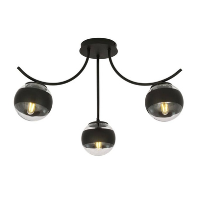 Lampa sufitowa BOSTON 3 BLACK/STRIPE
