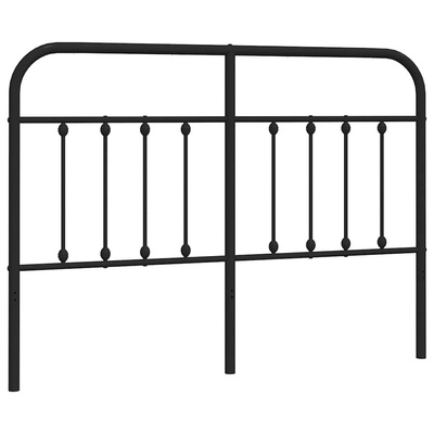 Metalowe wymienne wezgłowie, czarne, 135 cm