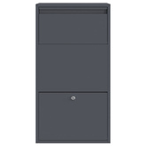 Skrzynka na przesyłki z drzwiami Antracyt 44 x 22 x 82 cm Stal