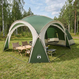 Namiot boczny zielony 410 x 410 x 250 cm Poliester i Stal