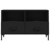 vidaXL Szafka pod TV, czarna, 80x36x50 cm, materiał drewnopochodny model standard