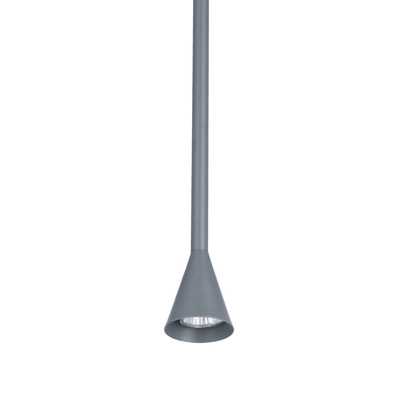 Lampa wisząca tuba Tucson szara pojedyncza GU10 metalowa