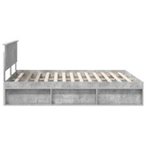 Ramka łóżka Betonowy 160 x 200 cm Lite drewno sosnowe