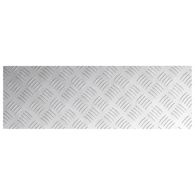 Stopień Prostokątny 4 pcs Srebrny 75 x 25 cm Aluminium