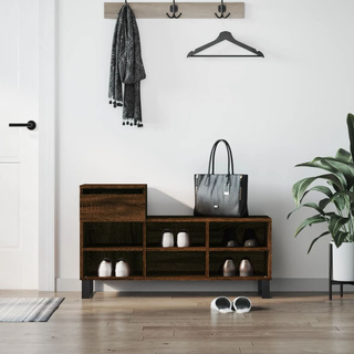 Szafka na buty, brązowy dąb, 102x36x60 cm