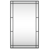 vidaXL Lustro ścienne, czarne, 60x100 cm, prostokątne, żelazo