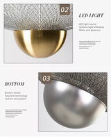 LAMPA WISZĄCA ILLUSION S45 ZŁOTA - LED, METAL ADANI AD131