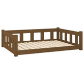 vidaXL Legowisko dla psa, miodowe, 105,5x75,5x28 cm, drewno sosnowe