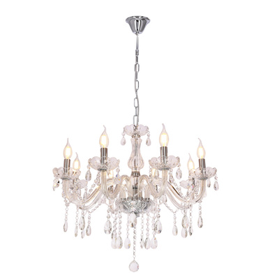 Cristallo lampa wisząca chromowy 8x40W E14 transparentny 38-30337
