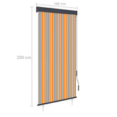 vidaXL Roleta zewnętrzna, 100x250 cm, żółto-niebieska