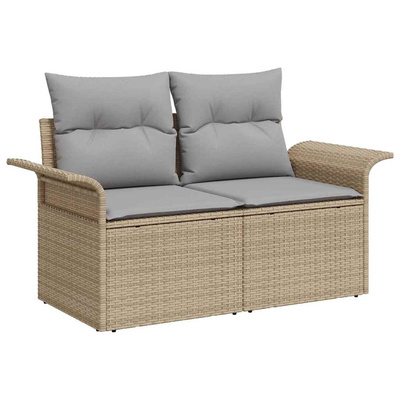 Sofa Ogrodowa z poduszką Beżowy 141 x 62 x 69cm polirattan