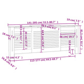 Osłona na kaloryfer z MDF, biała, 205 cm