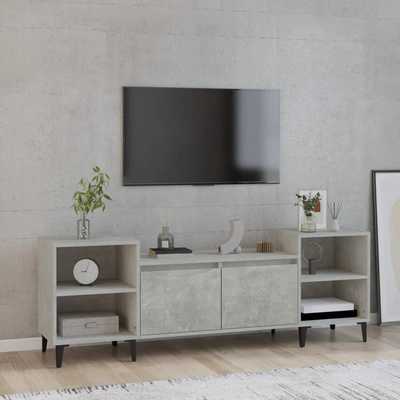 vidaXL Szafka pod TV, szarość betonu, 160x35x55 cm