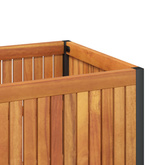 Donica ogrodowa, 110x30x27,5 cm, lite drewno akacjowe i stal
