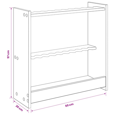 Stojak na kij bilardowy Drewno inżynieryjne 60 x 20 x 57 cm