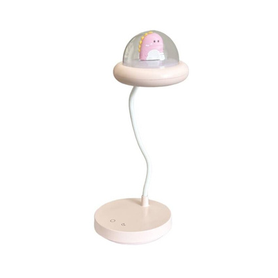 Lampka nocna Ufo, Led, USB, biurkowa, bezprzewodowa, różowa