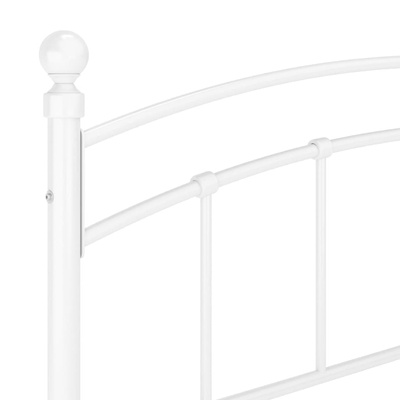 Rama łóżka, biała, metalowa, 140 x 200 cm