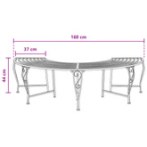 Ławka Drzewna 4 -osobowy 160 x 80 x 44 cm steel Antyczna biel