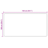 Chodnik dywanowy MARSA Kremowy 100 x 150 cm Poliester i PVC