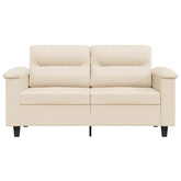 Sofa 2-osobowa, beżowy, 120 cm, obity mikrofibrą