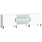 vidaXL Szafka pod TV, biała, 150x30x50 cm, materiał drewnopochodny wariant 4