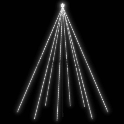 vidaXL Choinka z lampek, 1300 zimnych białych diod LED, 8 m