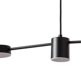 Lampa Wisząca Liniowa Czarna 75cm 18W Abruzzo Gamorra