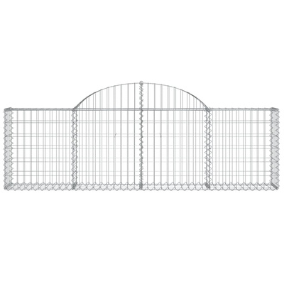 Kosze gabionowe, 5 szt, 200x30x60/80 cm, galwanizowane żelazo