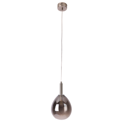 Lampa wisząca szklana LUKKA ze srebrnym kloszem – elegancka lampa do jadalni i salonu LED