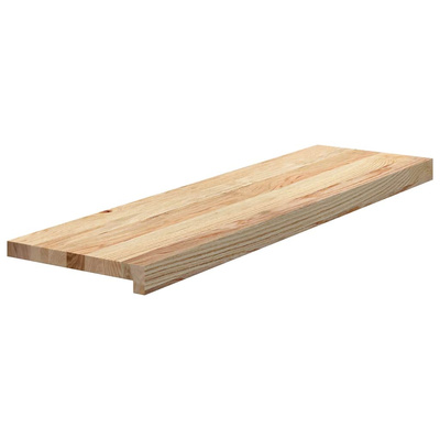 Stopnie schodowe, 4 szt., surowe 90x30x2 cm lite drewno dębowe