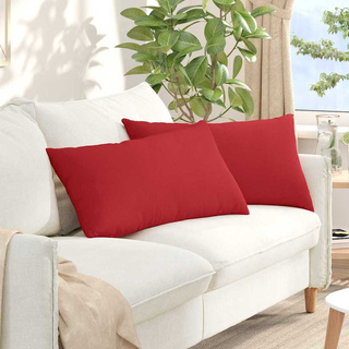 Poduszki na sofę 2 pcs Czerwony 80 x 40 cm tkanina